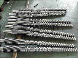 Tornillo gemelo que compone el elemento del tornillo del extrusor en barril del tornillo